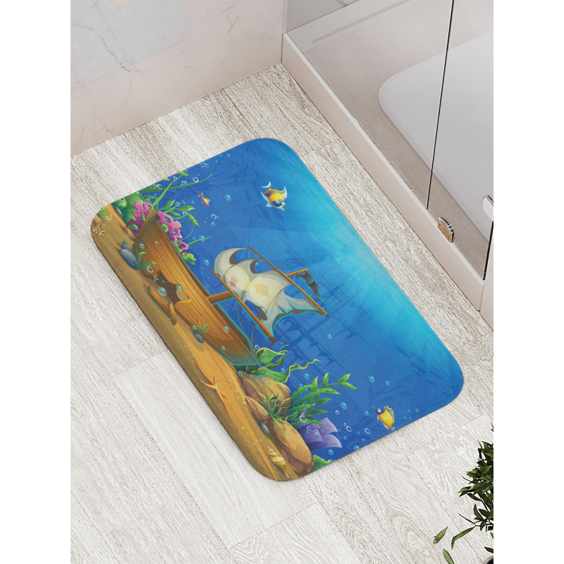 Undersea World Ship Wreck Bath Mat