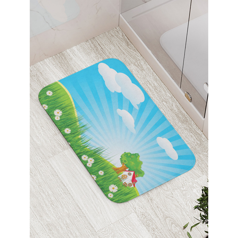 House on a Hill Bath Mat