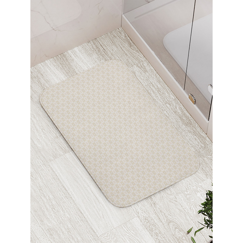 Soft Zigzag Squares Bath Mat