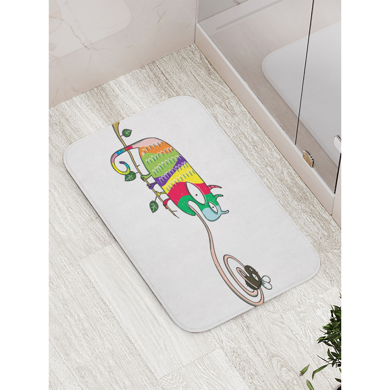 Chameleon on Branch Bath Mat