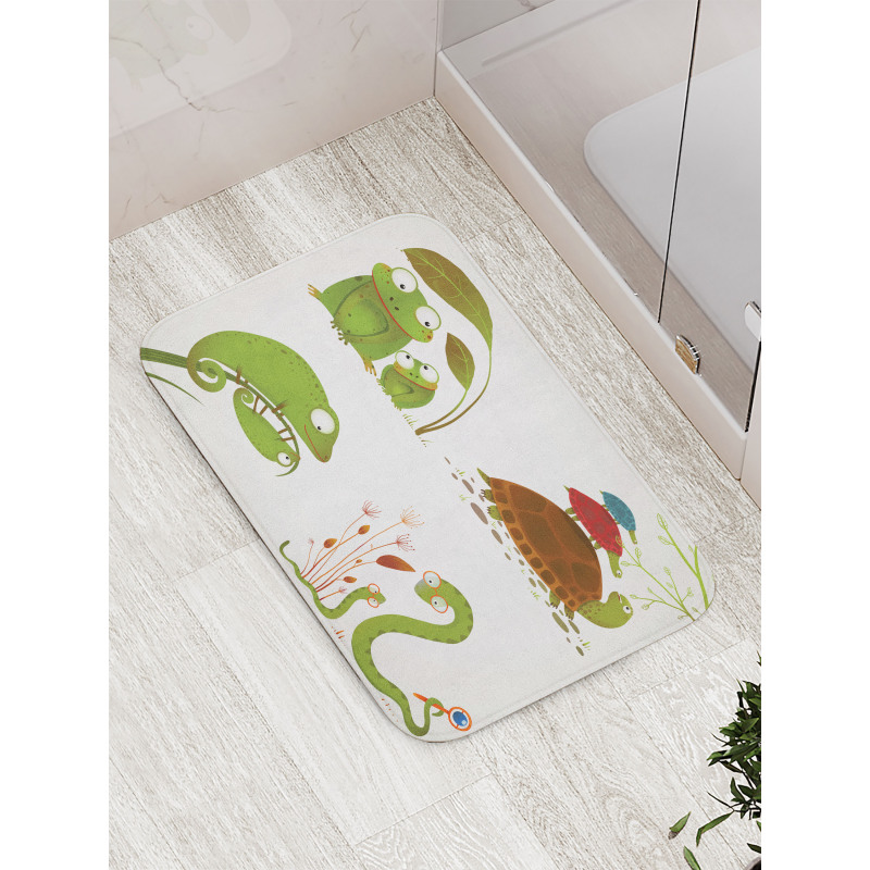 Snake Frog Ninja Reptile Bath Mat