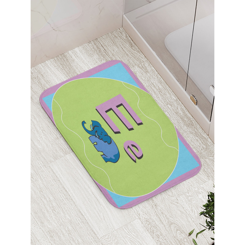 Animal and Letter E in Egg Bath Mat