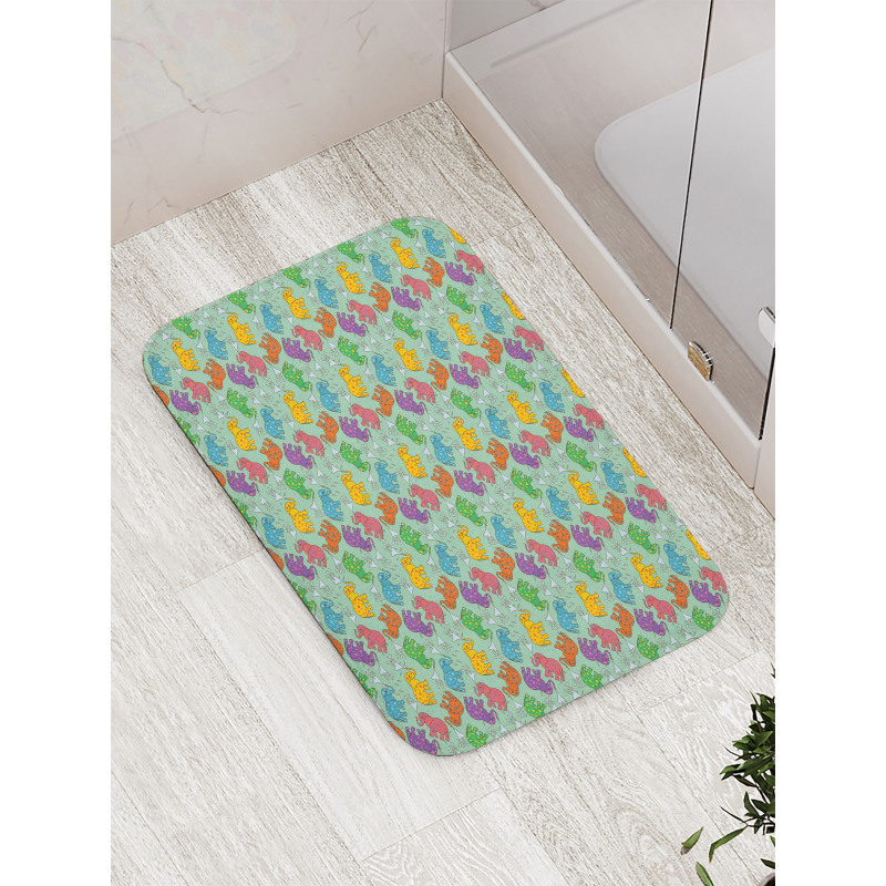 Colorful Polka Dot Animal Bath Mat