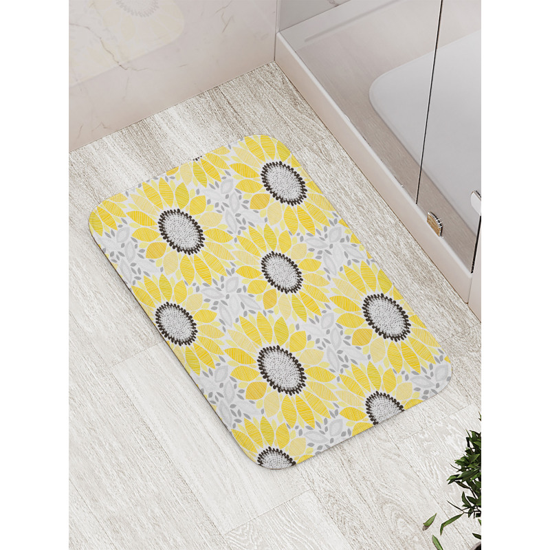 Sun Flower Nature Art Bath Mat