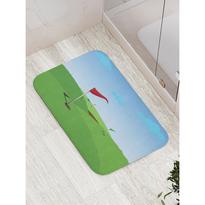 Grassy Hills Flag Bath Mat