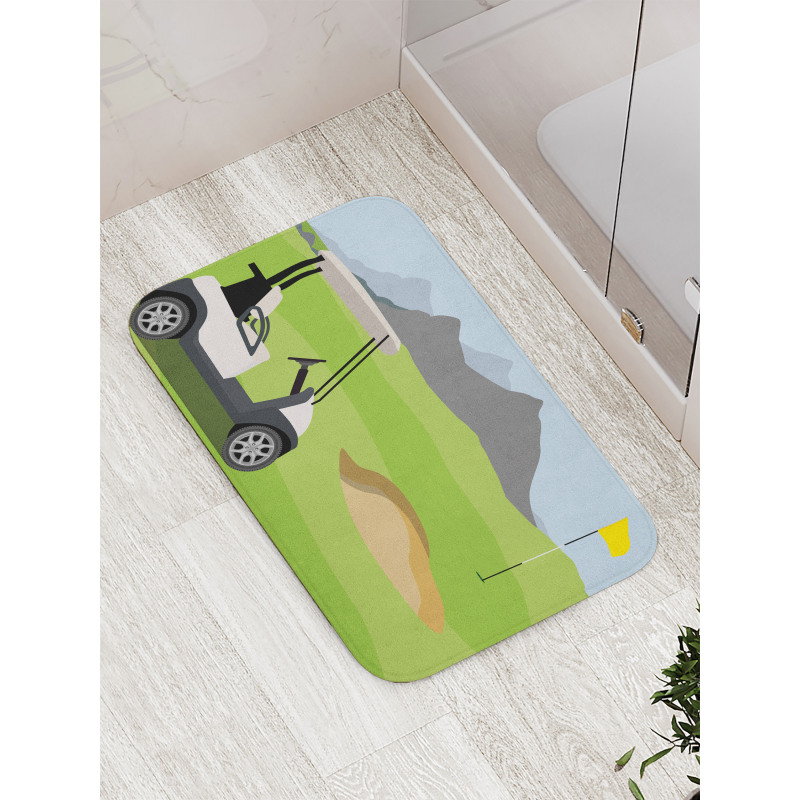 Cartoon Golf Club Bath Mat