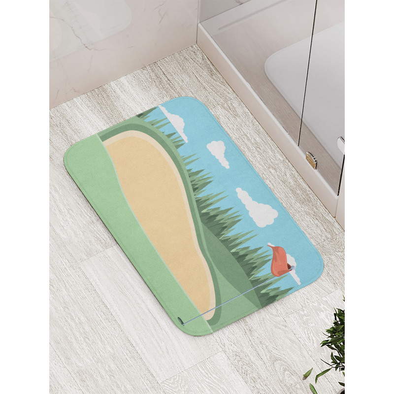 Sand Grassy Field Bath Mat