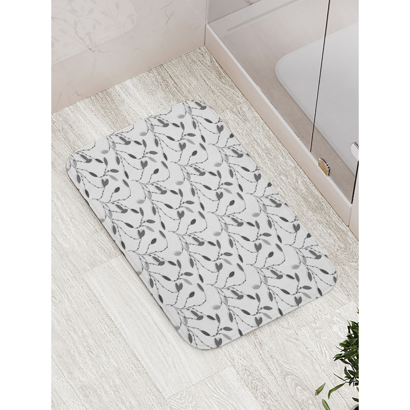 Autumn Leaves and Branches Bath Mat