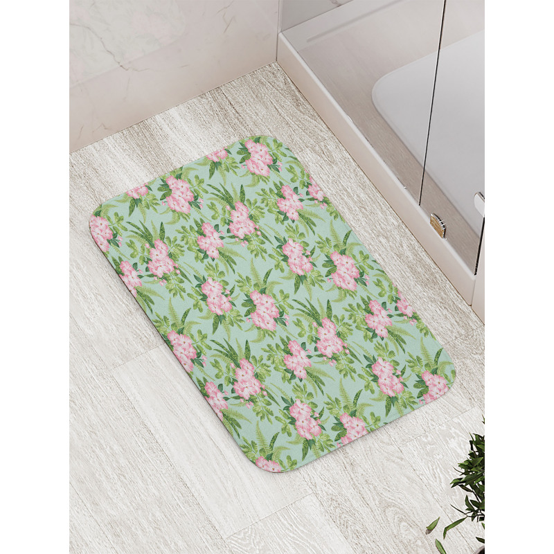 Hibiscus Blooming Bouquets Bath Mat