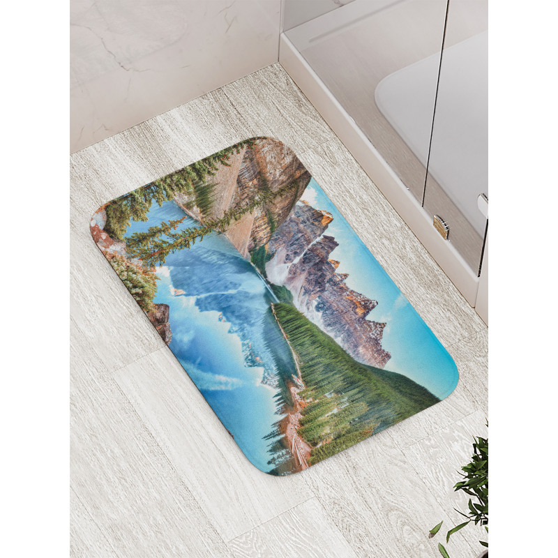 Moraine Lake Panorama Bath Mat