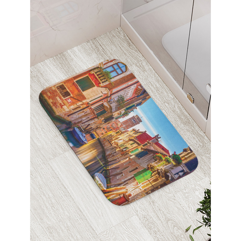 Venice Canal Cityscape Bath Mat