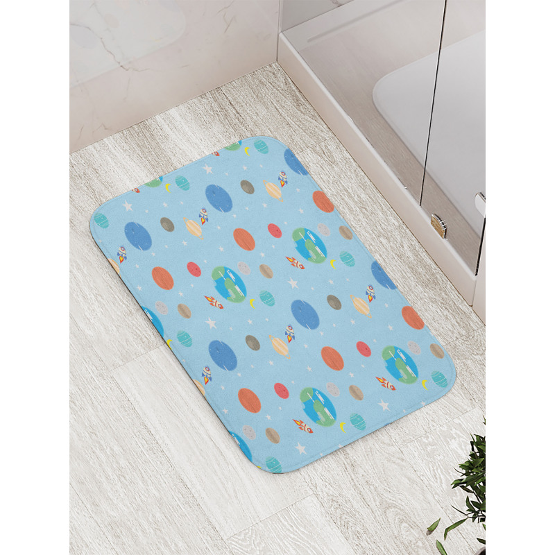 Colorful Galactic Elements Bath Mat