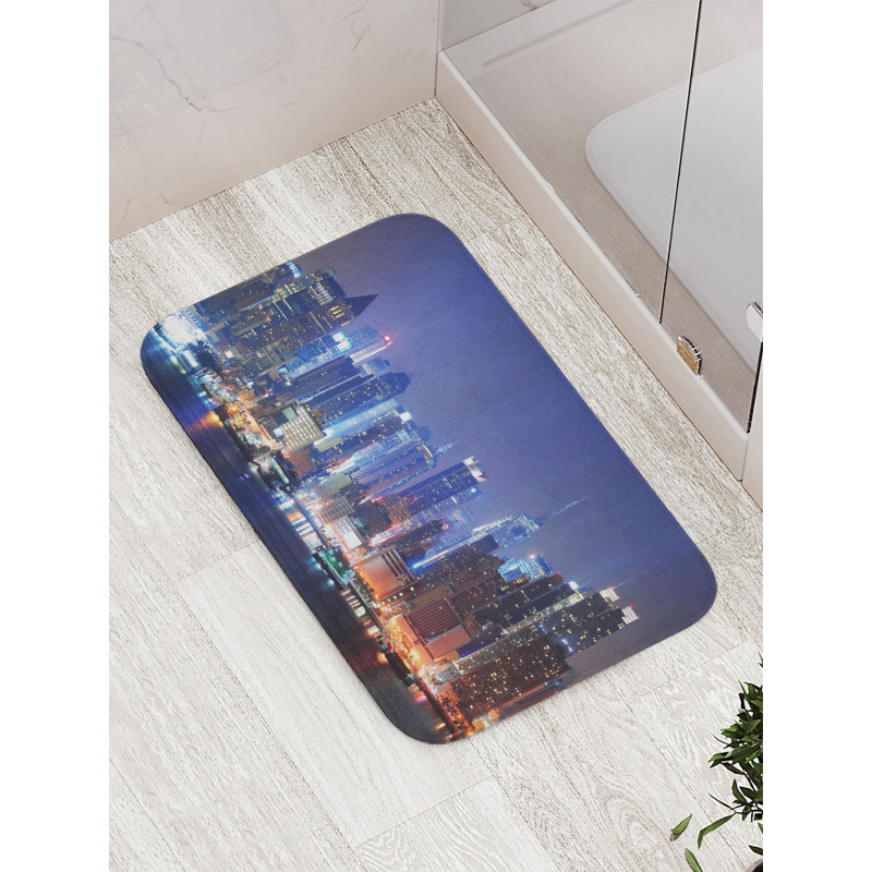 River and Skyline Photo Bath Mat