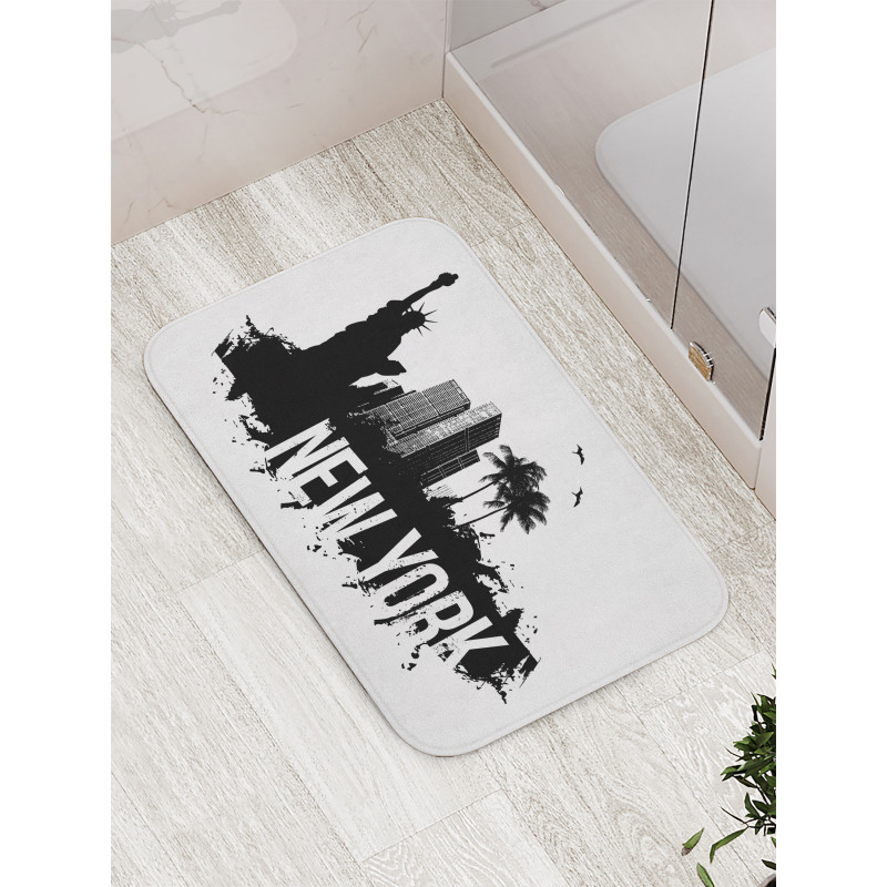 Cool Calligraphic Layout Bath Mat