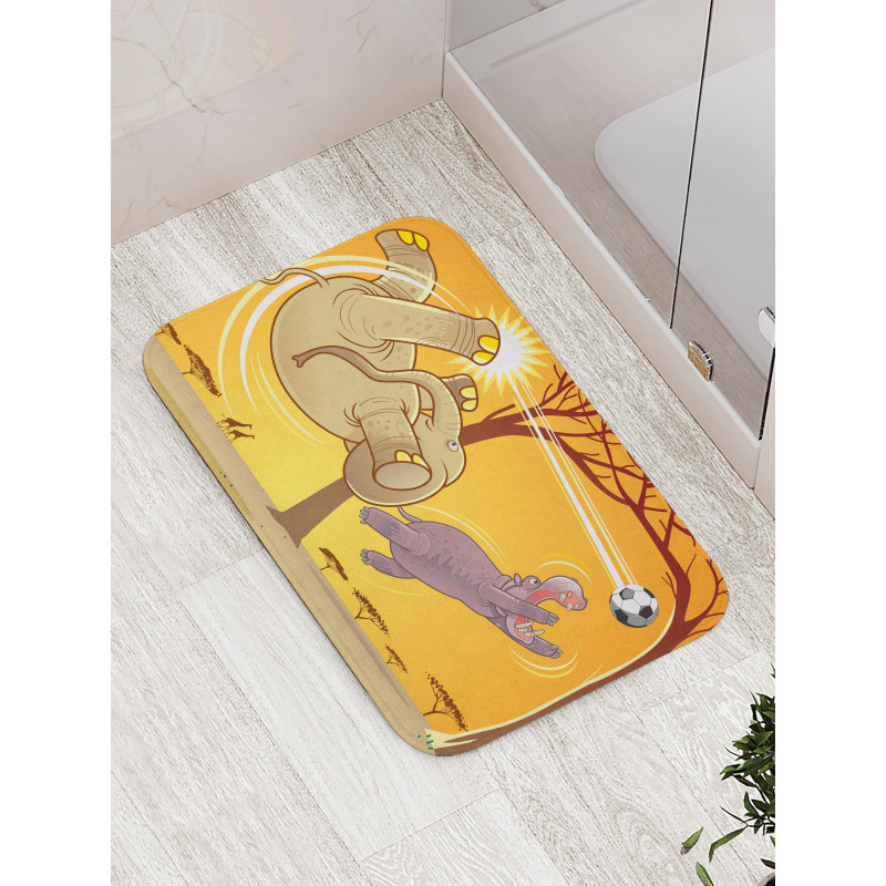 Elephant and Hippo Ball Bath Mat