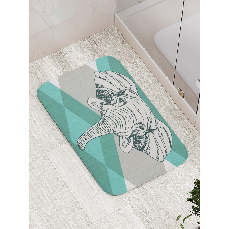 Minimalist Boho Elephant Bath Mat