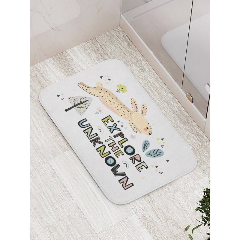 Hopping Bunny Botany Bath Mat