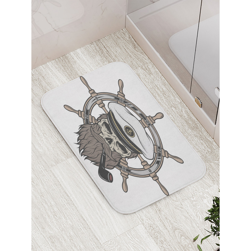 Captain Pirate Skeleton Bath Mat