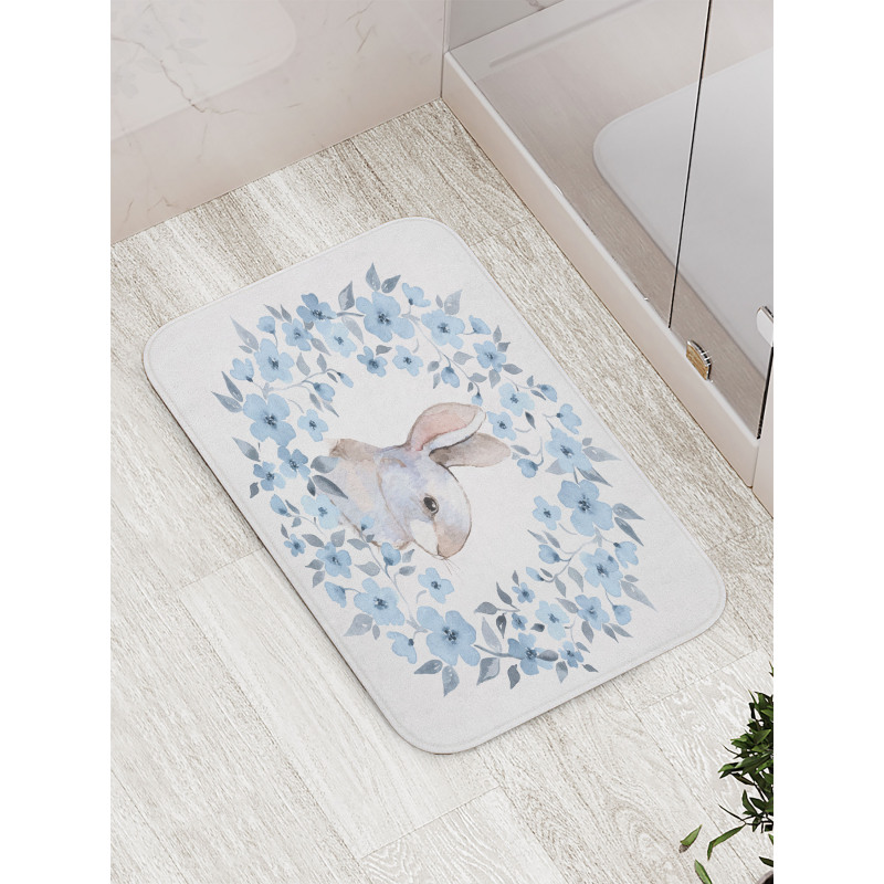 Rabbit Portrait Bath Mat