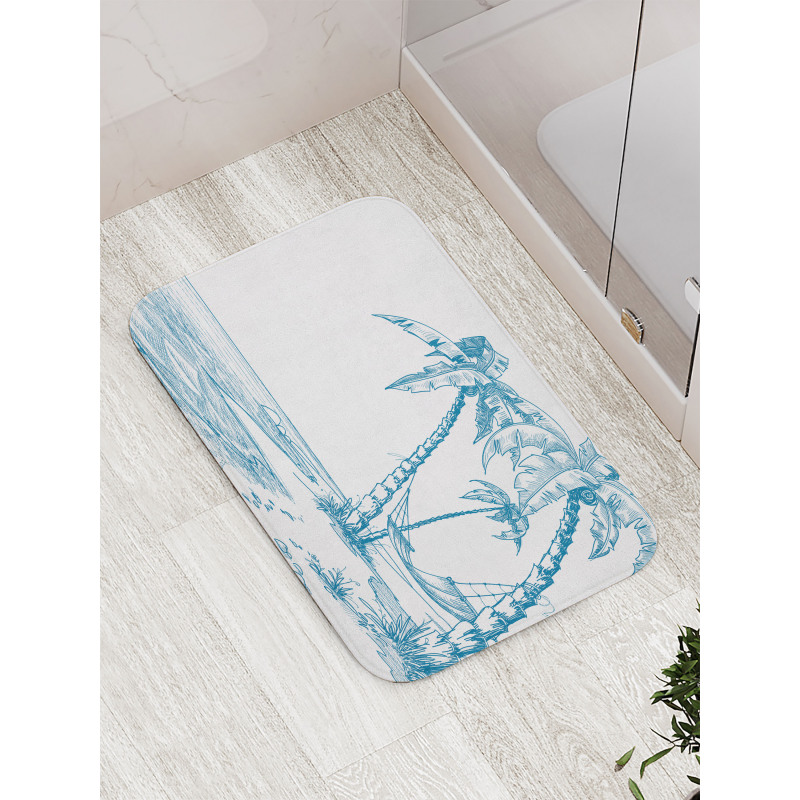 Palm Trees at Beach Bath Mat