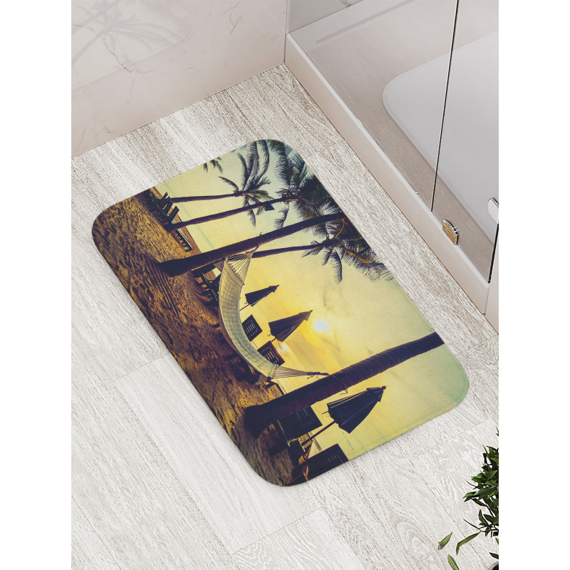 Coconut Exotic Palm Trees Bath Mat