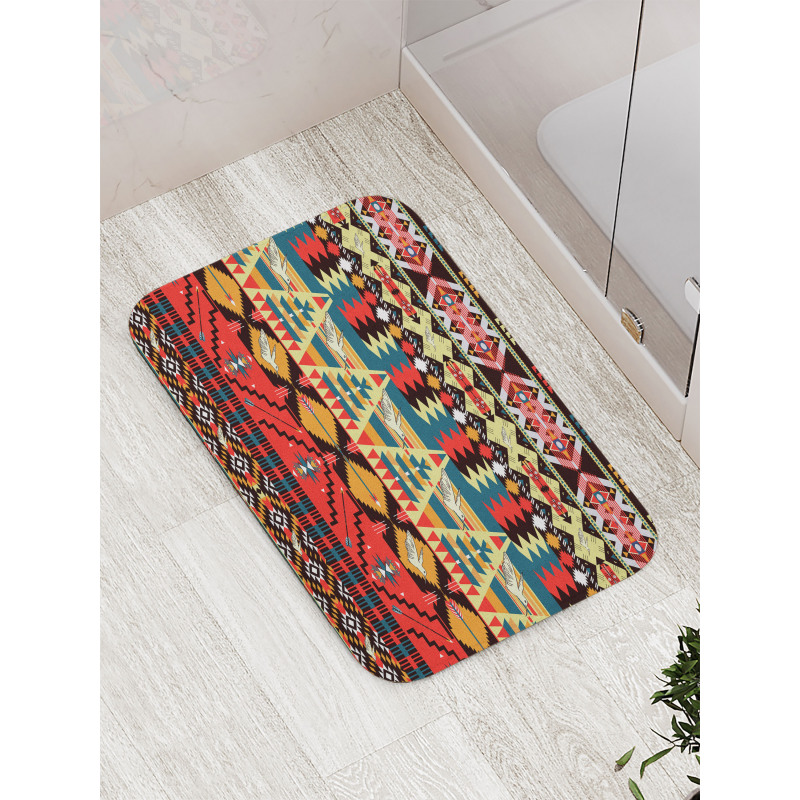 Flowers Arrows Bath Mat