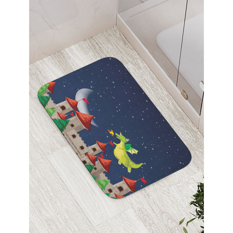 Castle and Flying Dragon Bath Mat