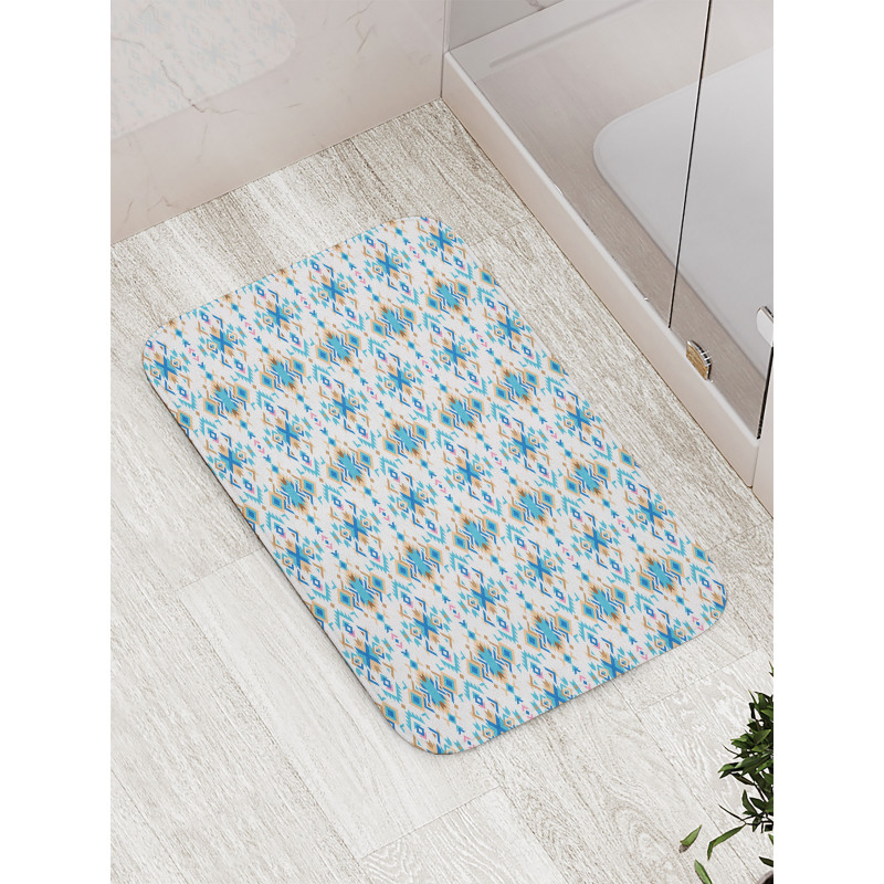 Tribal Inspired Shapes Bath Mat