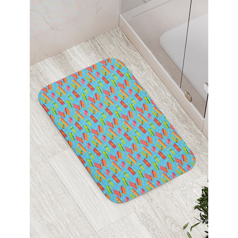 Colorful Presents Bath Mat