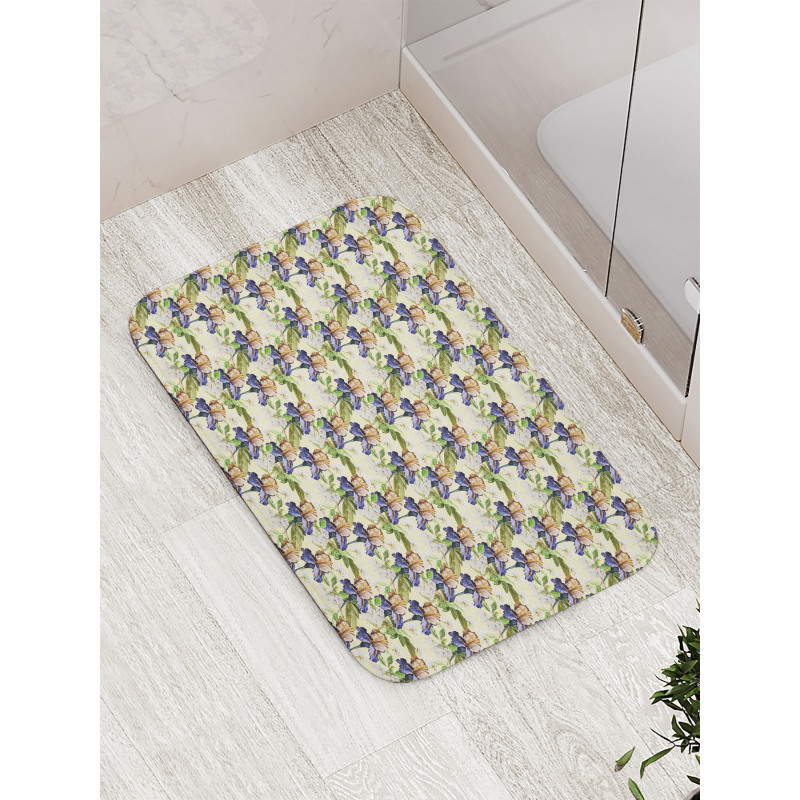 Watercolor Style Tropic Art Bath Mat