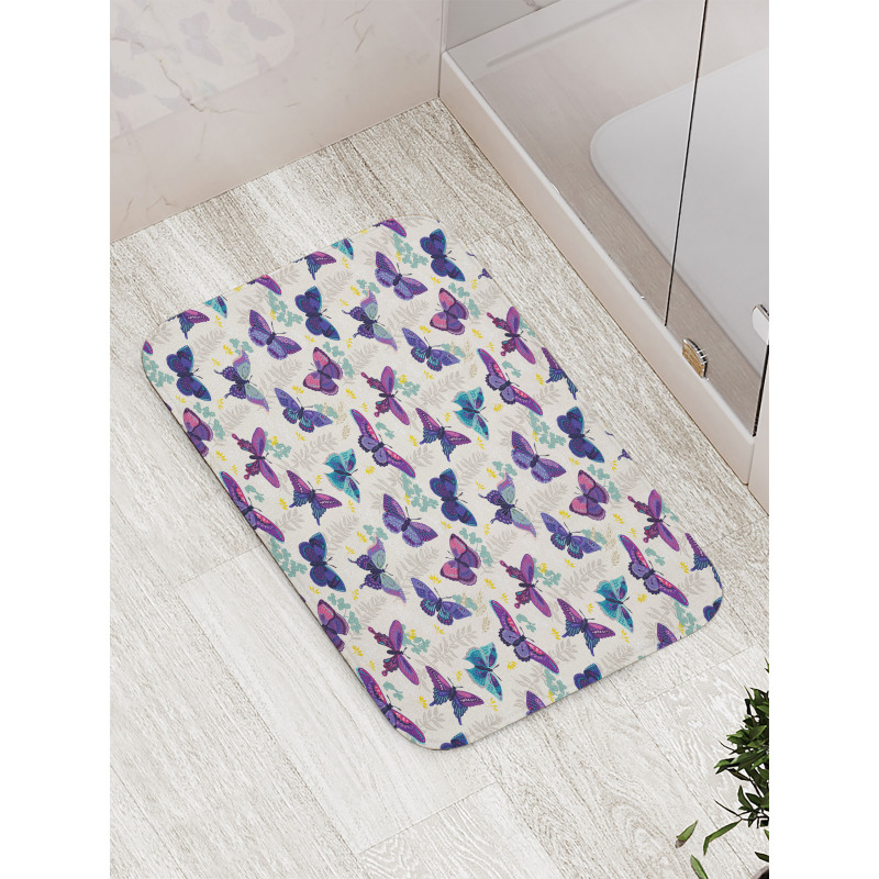 Ornate Insects Plants Bath Mat