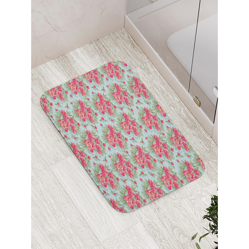 Blooming Vintage Garden Art Bath Mat