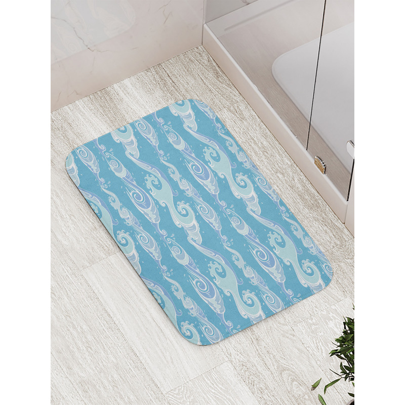 Sea Waves Ocean Splashes Bath Mat