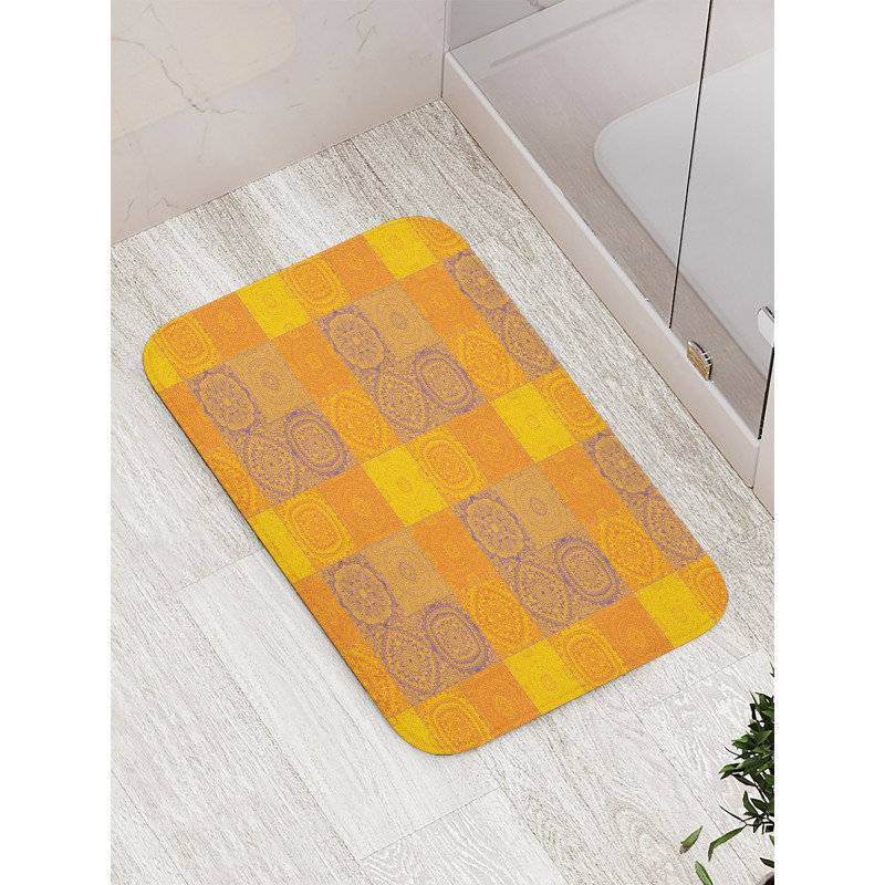 Oriental Patchwork Tiles Bath Mat