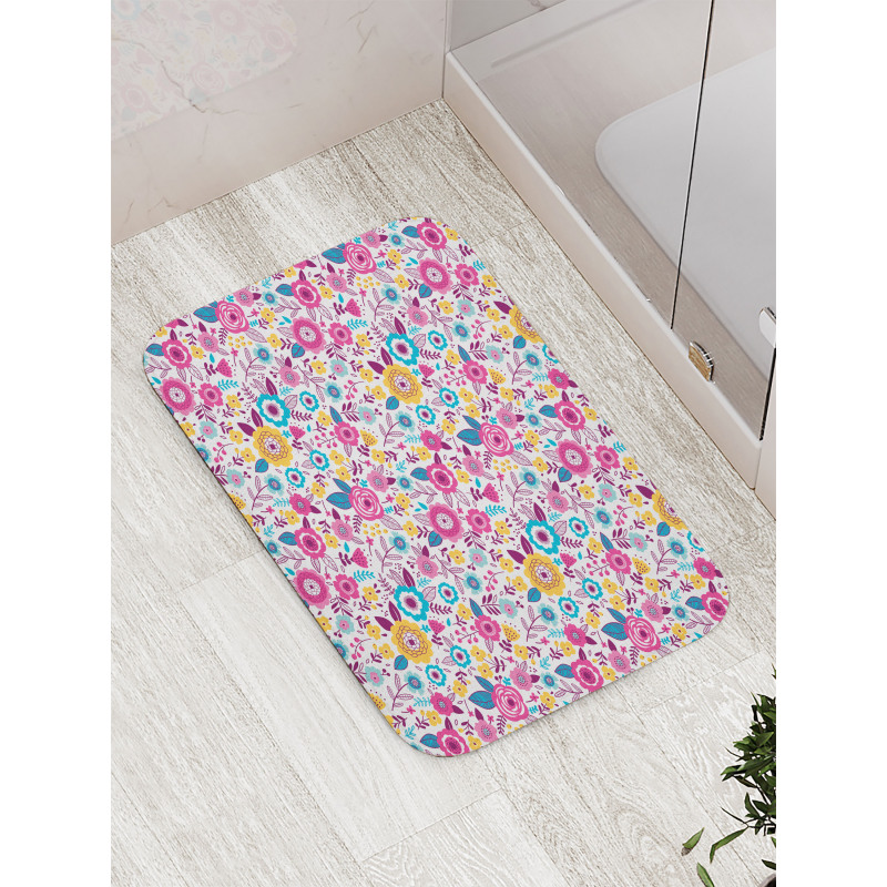 Flowers as Colorful Bath Mat