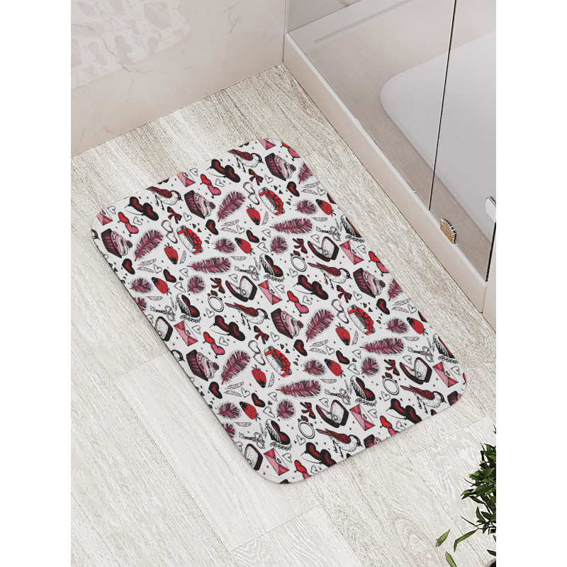 Gift Cupcakes Keys Birds Bath Mat