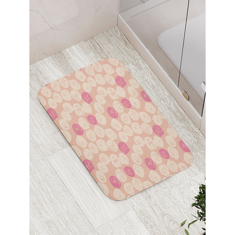 Grunge Rose Petal Rounds Bath Mat