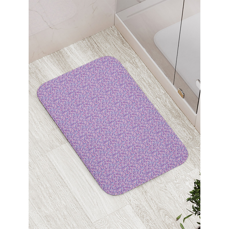 Cheerful Polygon Triangles Bath Mat