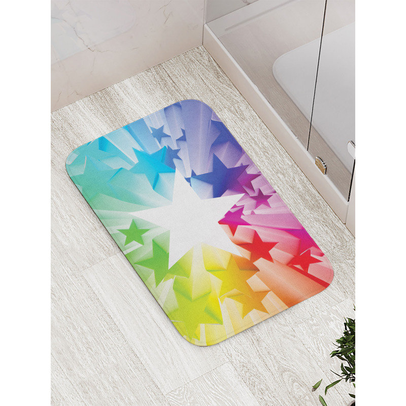 Rainbow Colors Burst Bath Mat