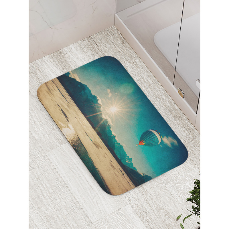 Balloon and Rising Sun Bath Mat