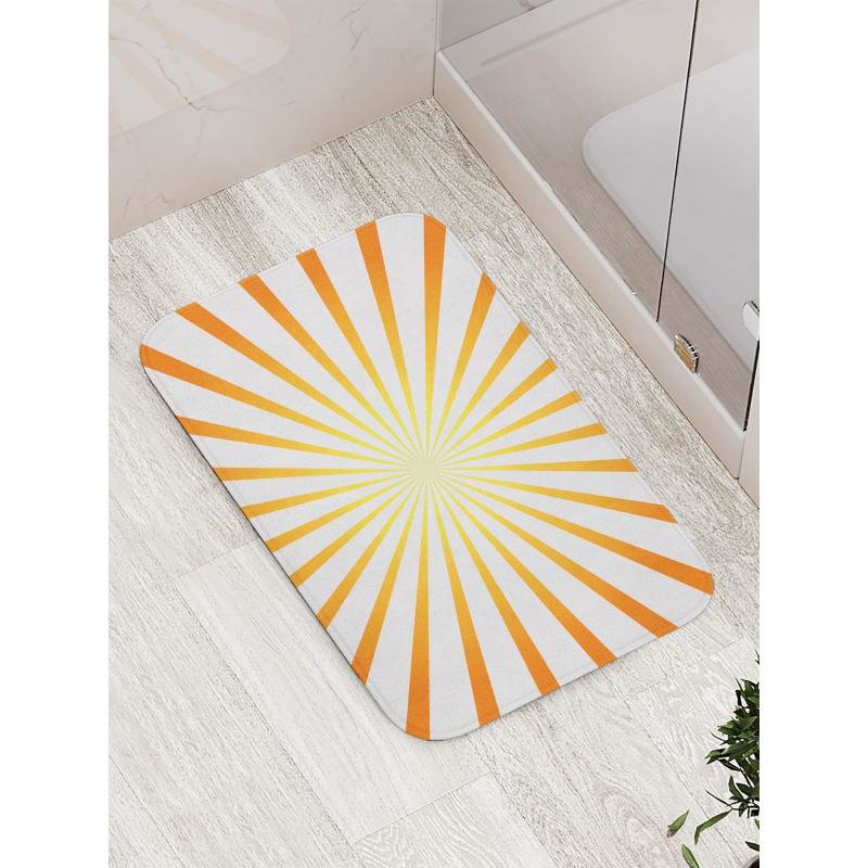 Sunrays in Tangerine Tones Bath Mat