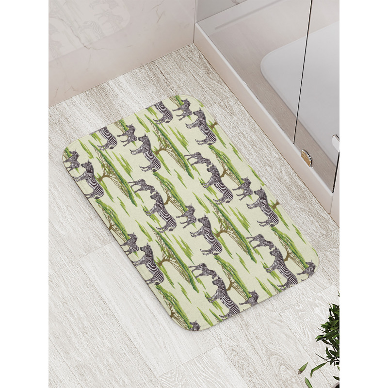 Wildlife Animals in a Forest Bath Mat