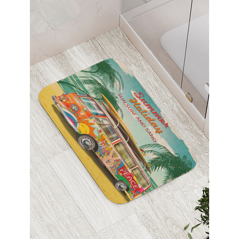 Summer Holiday Beach Bath Mat