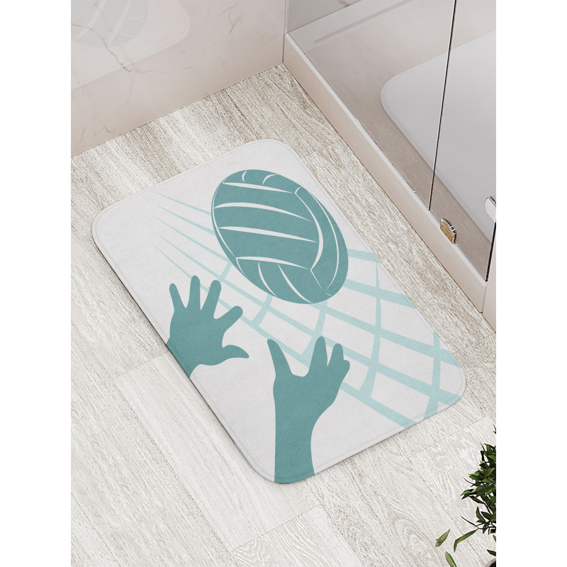 Close Up Hands and Ball Bath Mat