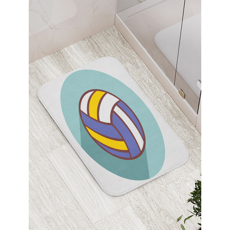 Round Graphic Logo Style Bath Mat