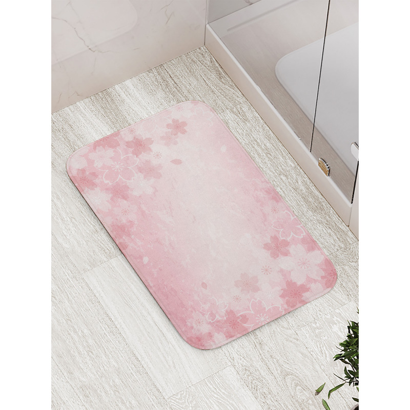 Cherry Blossom Floral Art Bath Mat