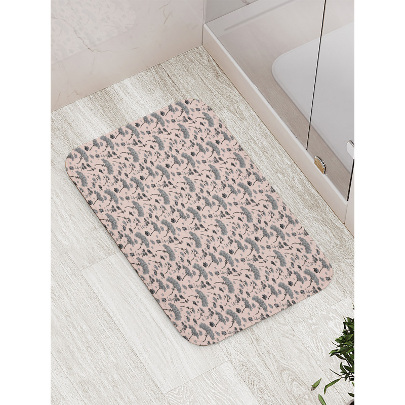 Blackberries and Flowers Bath Mat