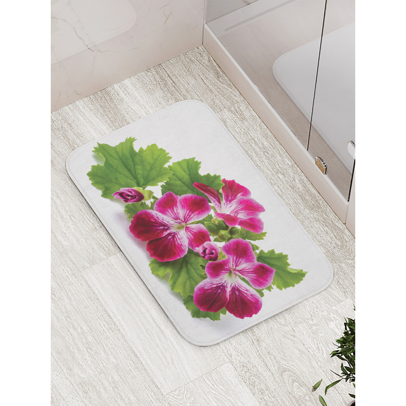 Real Photo of Flowers Bath Mat