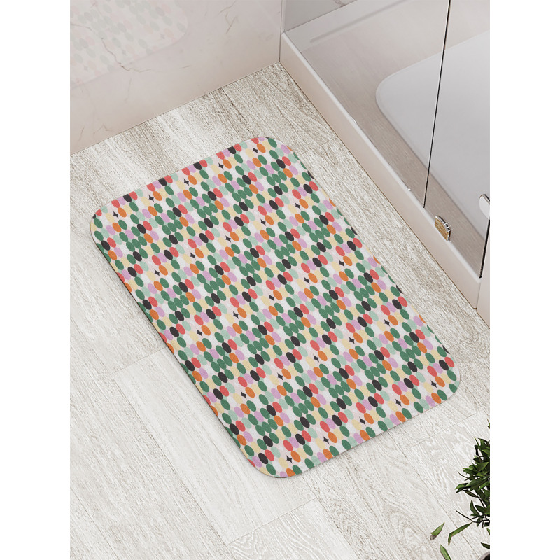 Motley Circles Rounds Motif Bath Mat