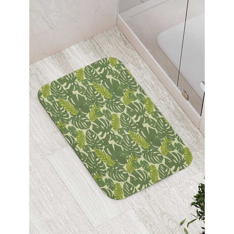 Exotic Forest Monstera Leaf Bath Mat